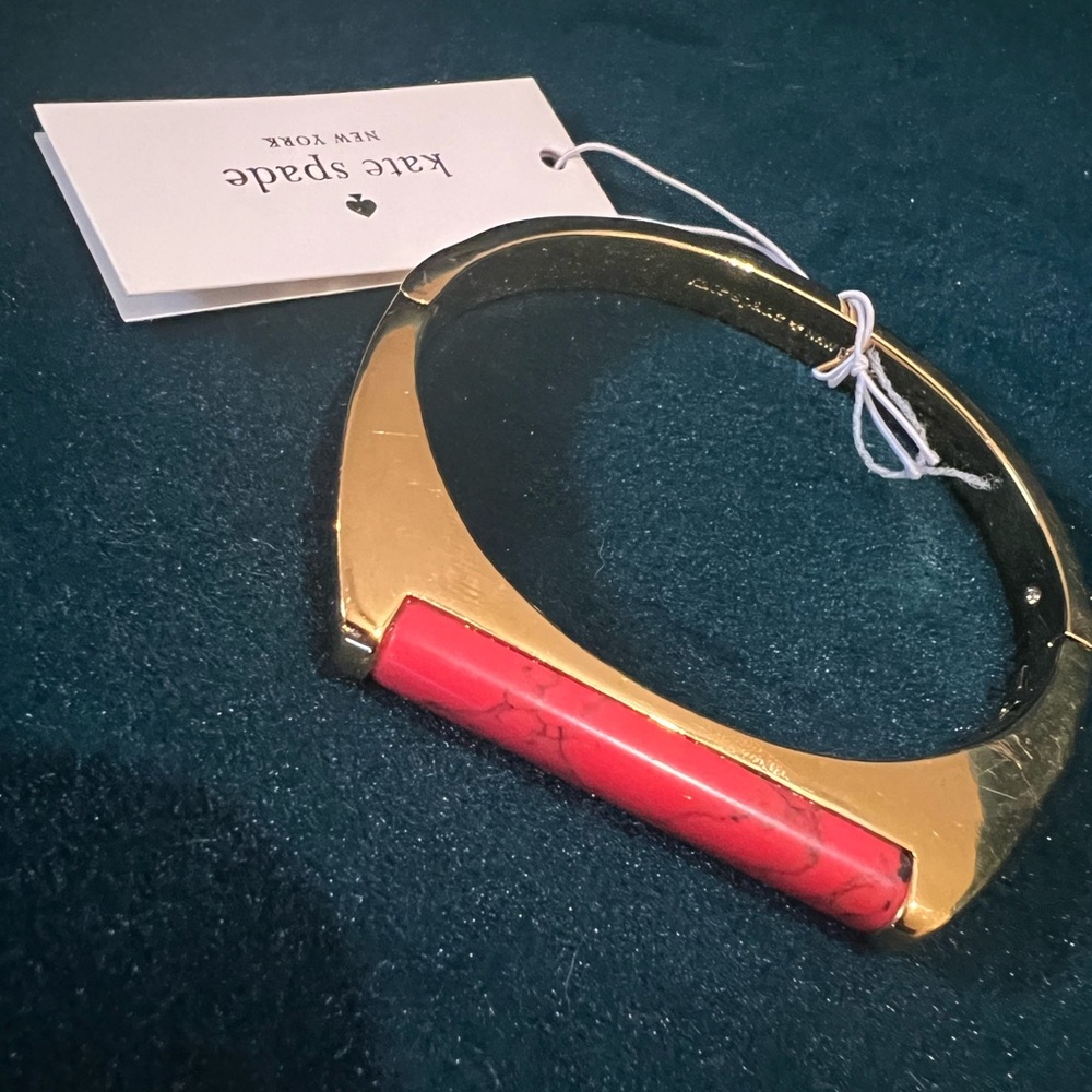 Kate Spade “Building Blocks” bangle in gold & red!